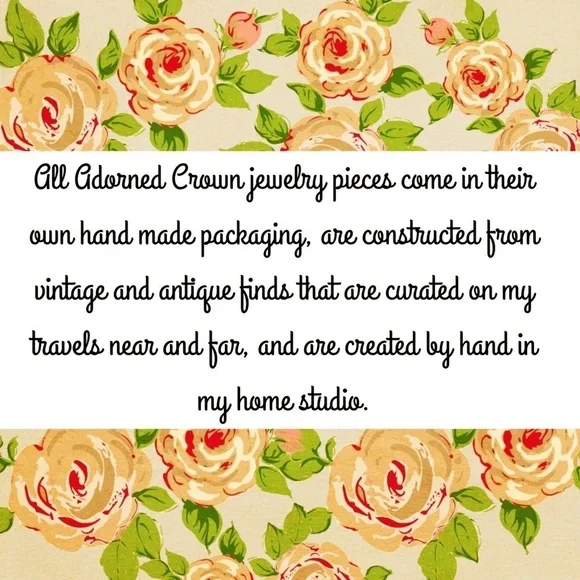 ⭐️Adorned Crown Artisan assemblage necklace genuine pearls enamel flower - Picture 7 of 7